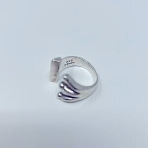 Vintage Signed 925 Sterling Silver Fork Ring Size 9